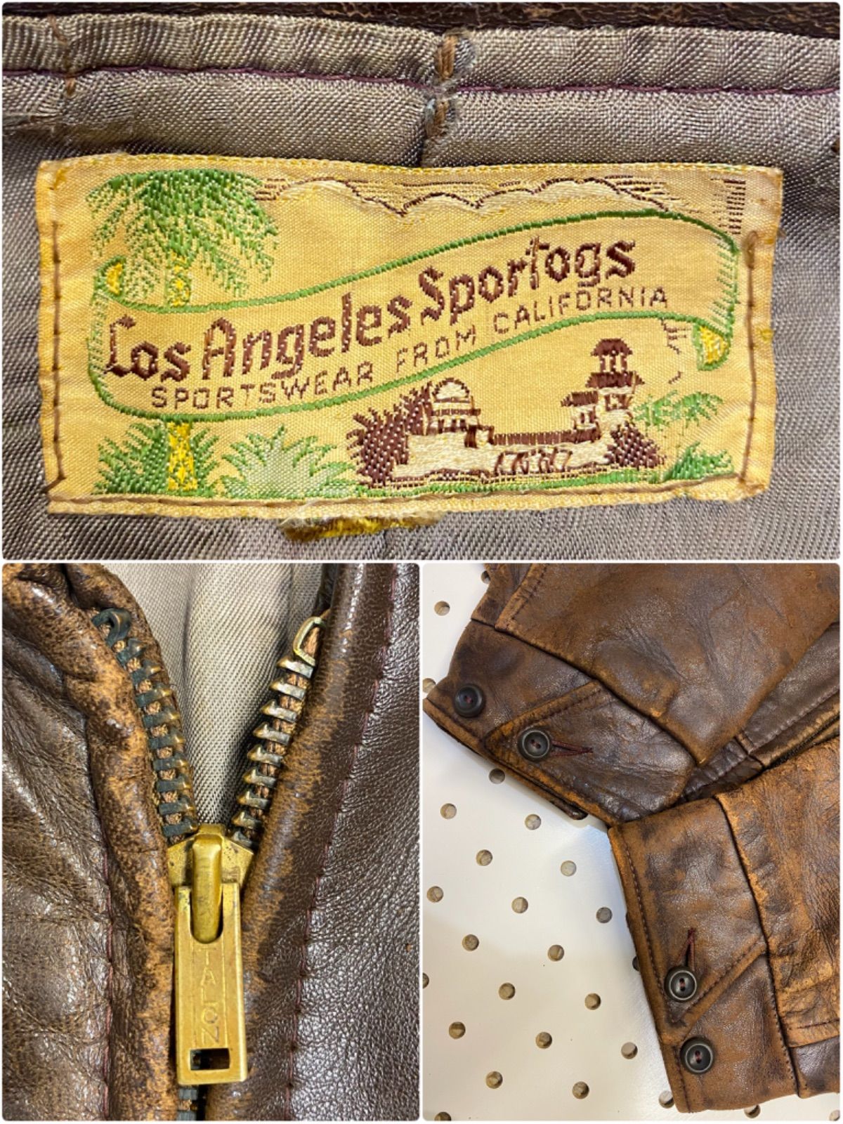 1940s Los Angels Sportogs レザー スポーツジャケット - メルカリ