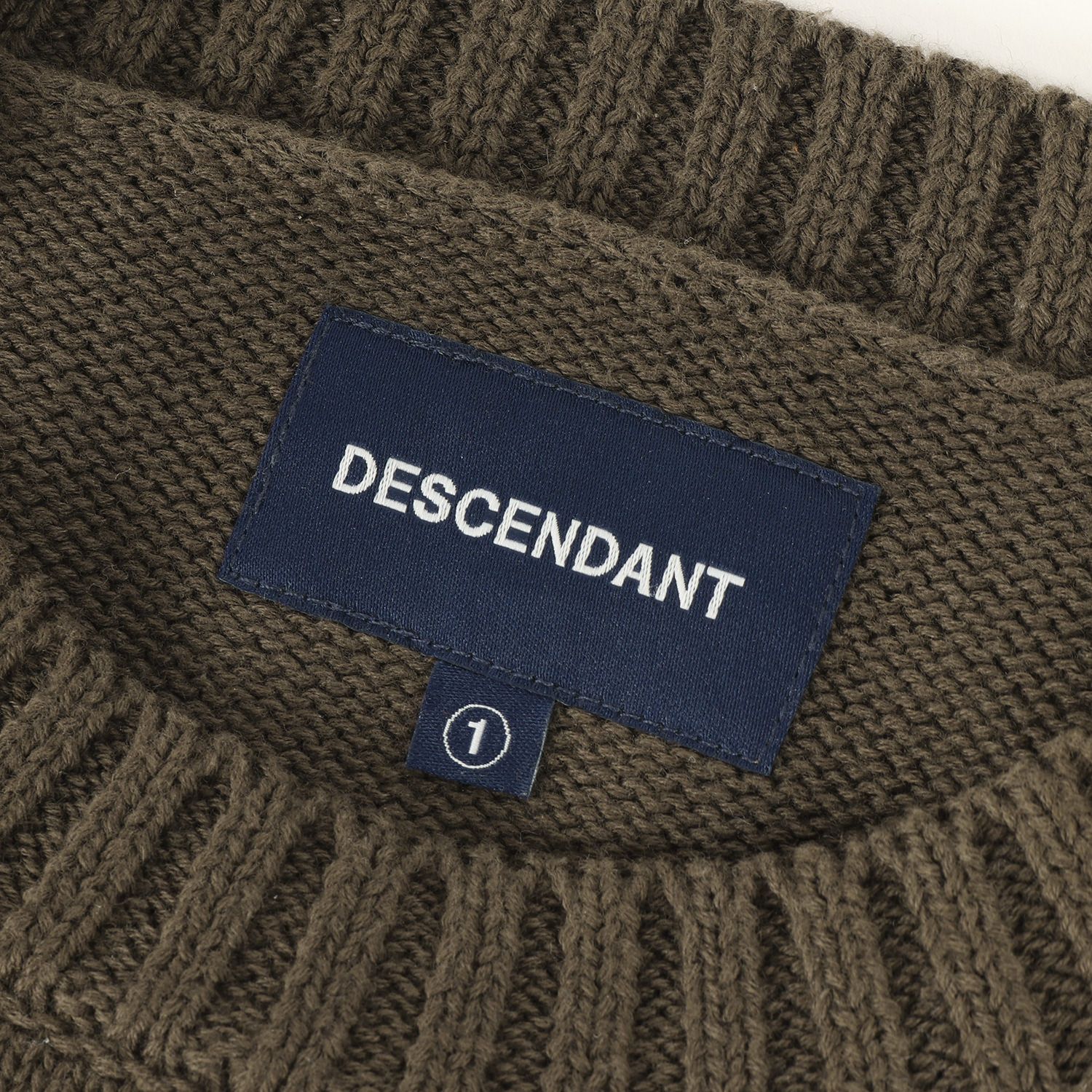 DESCENDANT ディセンダント ニット オリーブドラブ サイズ:1 | ワン  