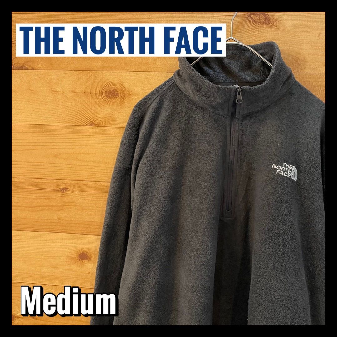 THE NORTH FACE】ハーフジップ フリース プルオーバー 刺繍ロゴ - 古着