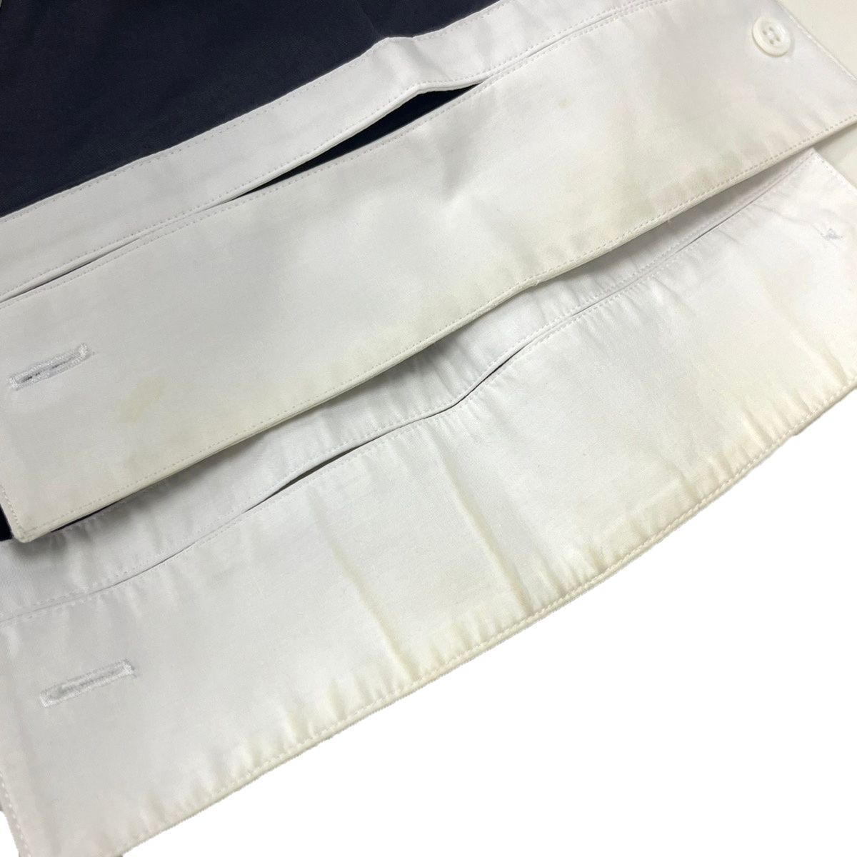 Dior HOMME ディオールオム 2004AW フライフロントバイカラーシャツ  