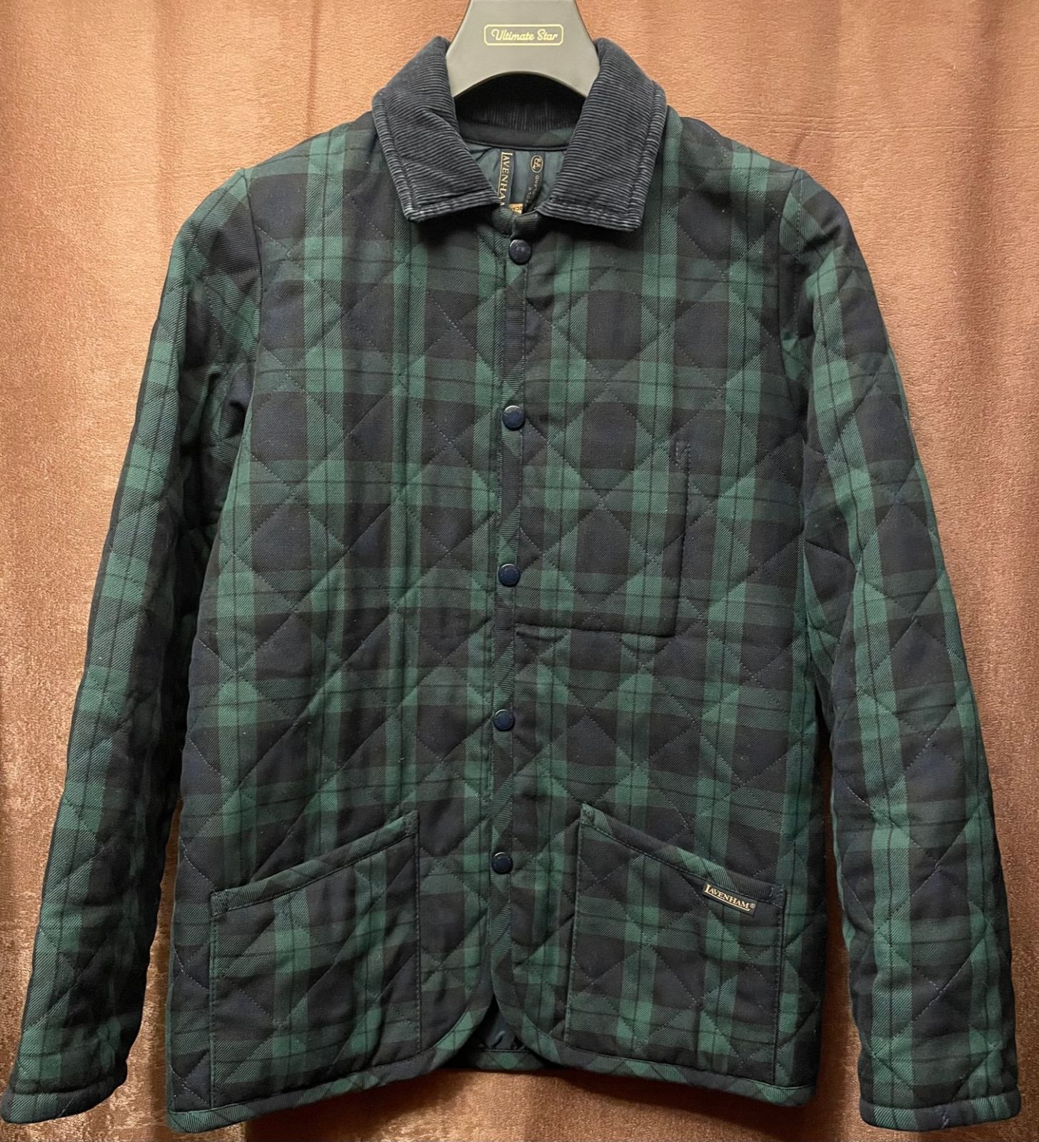 MADE IN ENGLAND製 LAVENHAM チェック柄キルティングジャケット 