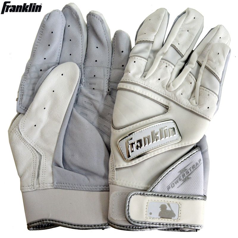 フランクリン FRANKLIN バッティンググローブ 両手用 POWERSTRAP CHROME 野球 バッティング 手袋 バッテ 22SS 20491 ホワイト