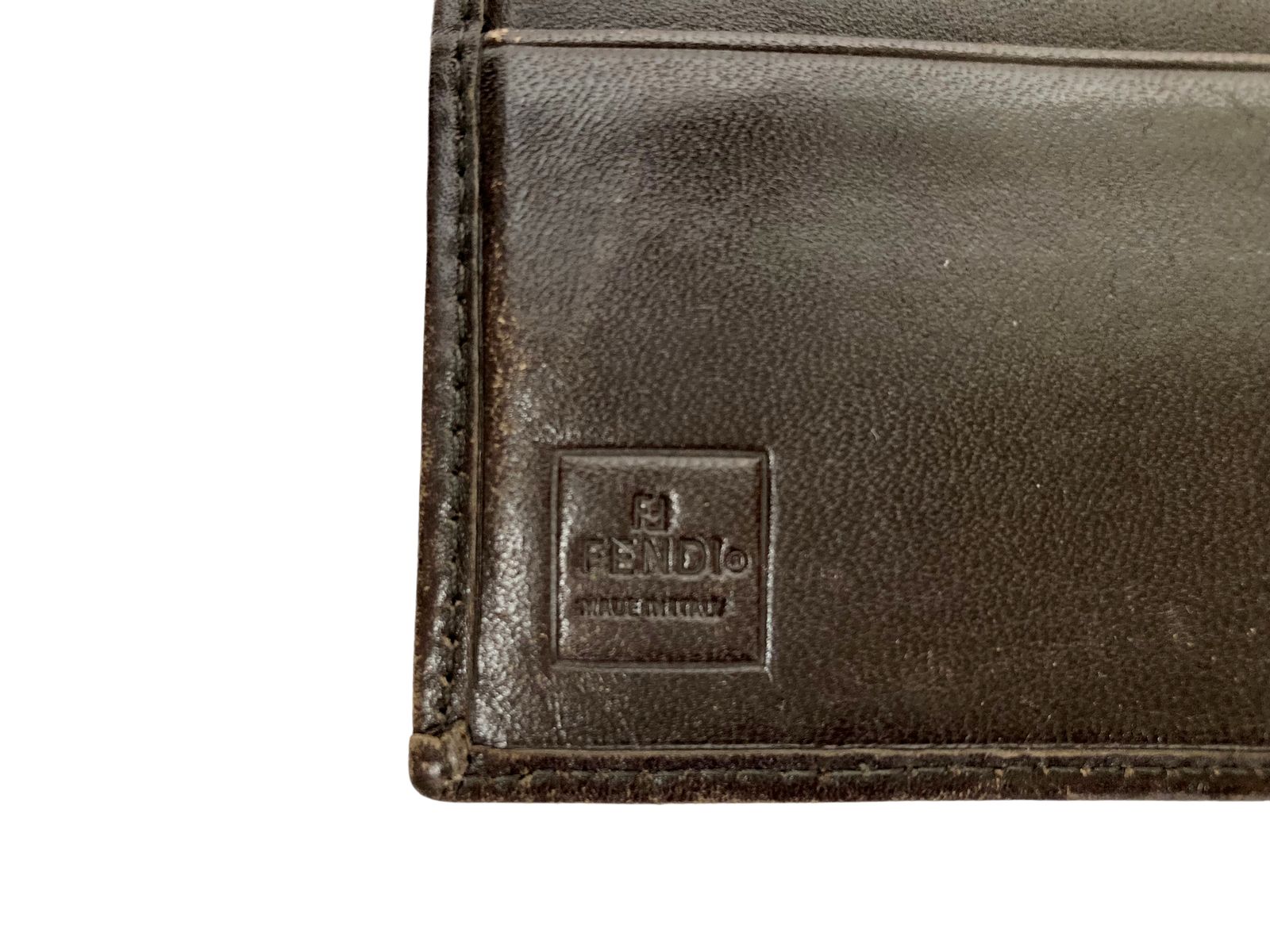 FENDI (フェンディ) イタリア製 二つ折り財布 ズッカ柄 キャンバス 
