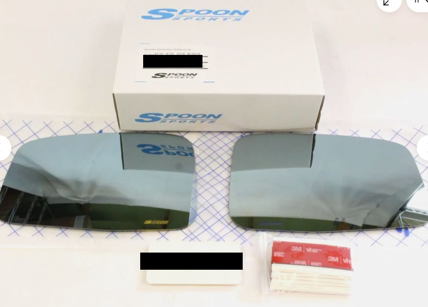 SPOON ブルーワイドサイドドアミラーレンズセット ホンダ CR-Z ZF1 ZF2用