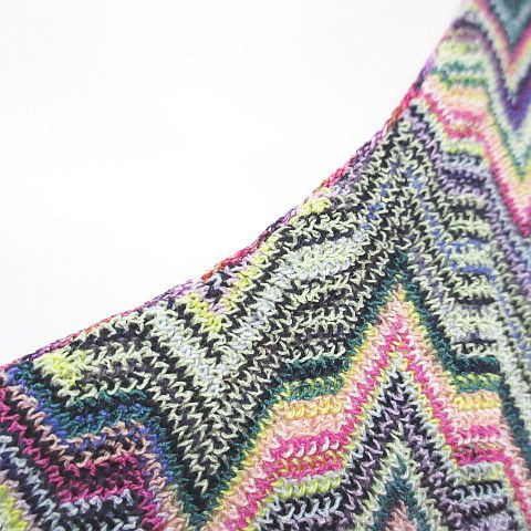 ミッソーニ MISSONI フレンチスリーブ 膝丈 フレアワンピース