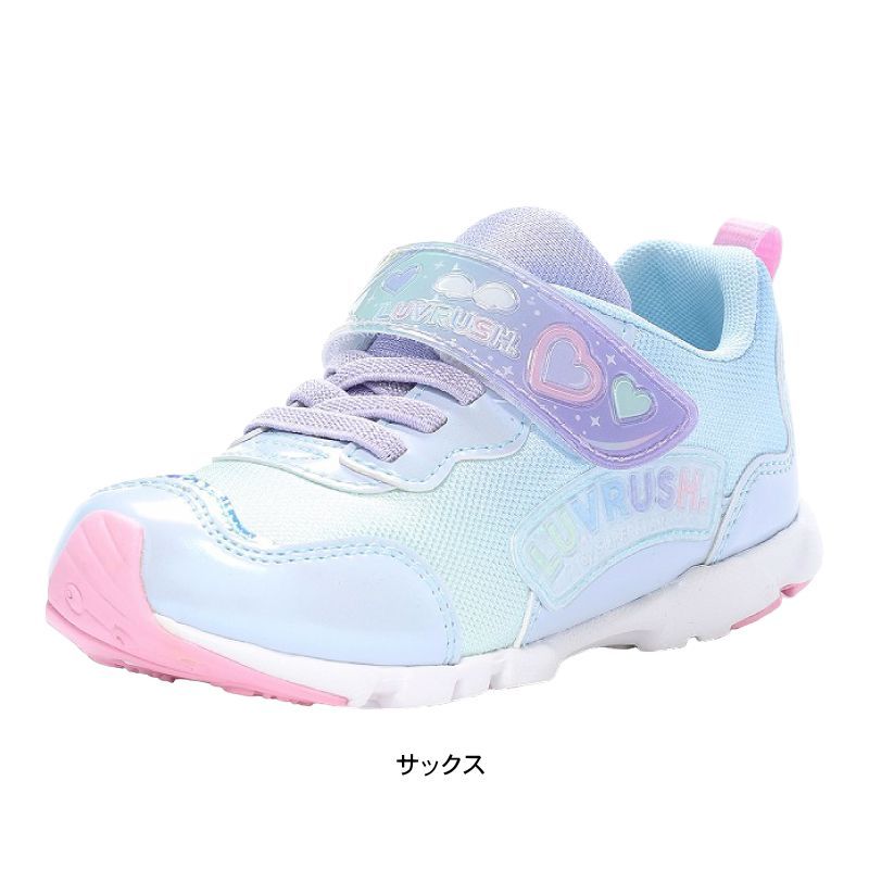  スニーカー 運動会 マジック ベルクロ 女の子用 ムーンスター スーパースター ラブラッシュ LUVRUSH 2E キッズ ジュニア 子供 運動靴 tmlv1186 サックス 16.0cm スニーカー