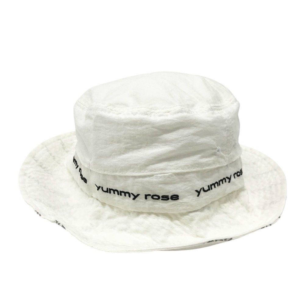 【2026，人気SALE】 YUMMY ROSE ヤミーローズ  バケットハット 総柄 ホワイト系 フリー [240101517418] ゴルフウェア ストスト ハット