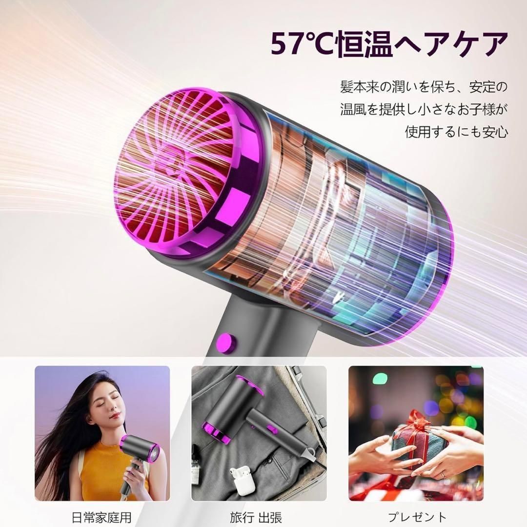 ドライヤー 新品 ヘアドライヤー マイナスイオン 濃密度マイナス