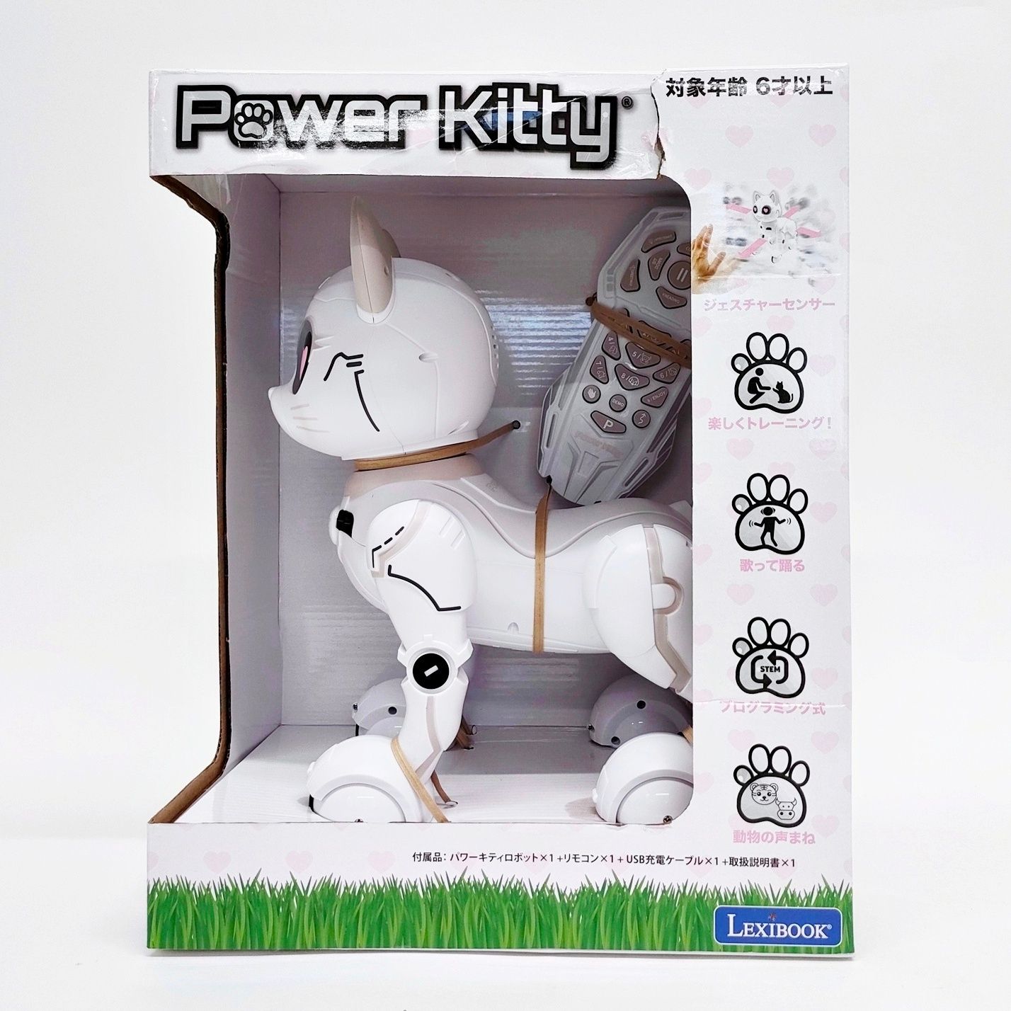 Power Kitty 猫型 ロボット 猫 歌って踊る プログラミング ジェスチャーセンサー リモコン 子猫 LEXIBOOK パワー キティ R2505-218 Power Kitty 猫型 ロボット 猫 歌って踊る プログラミング