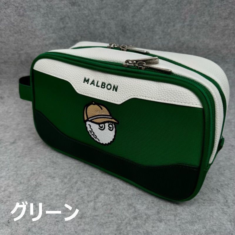 マルボンゴルフ Malbon golf ラウンドポーチ ベージュ - メルカリ