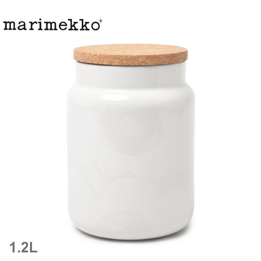 マリメッコ ボウル 72880 Unikko Jar 1.2L MARIMEKKO カラー:ウニッコホワイト 品番：74030323