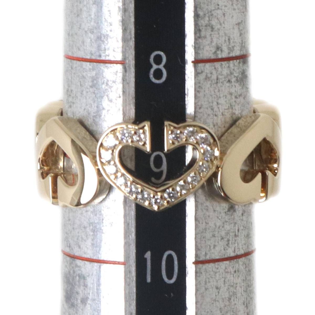 Cartier カルティエ Cハートリング K18 18金 ダイヤモンド YG イエロー