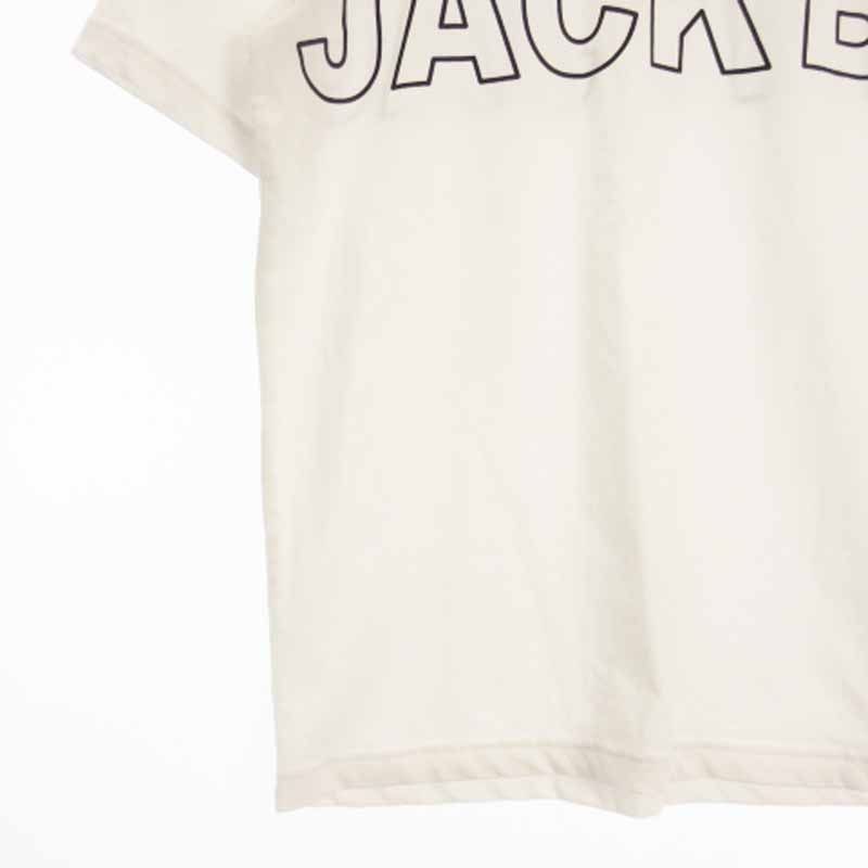 新品　ジャックバニー　モックネック　半袖シャツ　ホワイト　サイズ4 ジャックバニー JB ジャガードロゴモックネック半袖カットソー