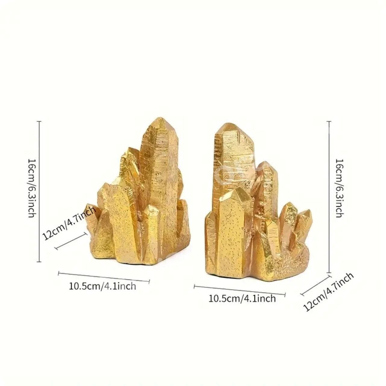 ブックエンド クリスタル ヴィンテージ風 クリスタル風 デザイン 本立て おしゃれ かわいい インテリア 北欧 レジン製 加工 本棚 書棚 デスク 書斎 リビング 置物 装飾 雑貨 アンティーク調 2個セット クリスマス バレンタイン イースター ギフト