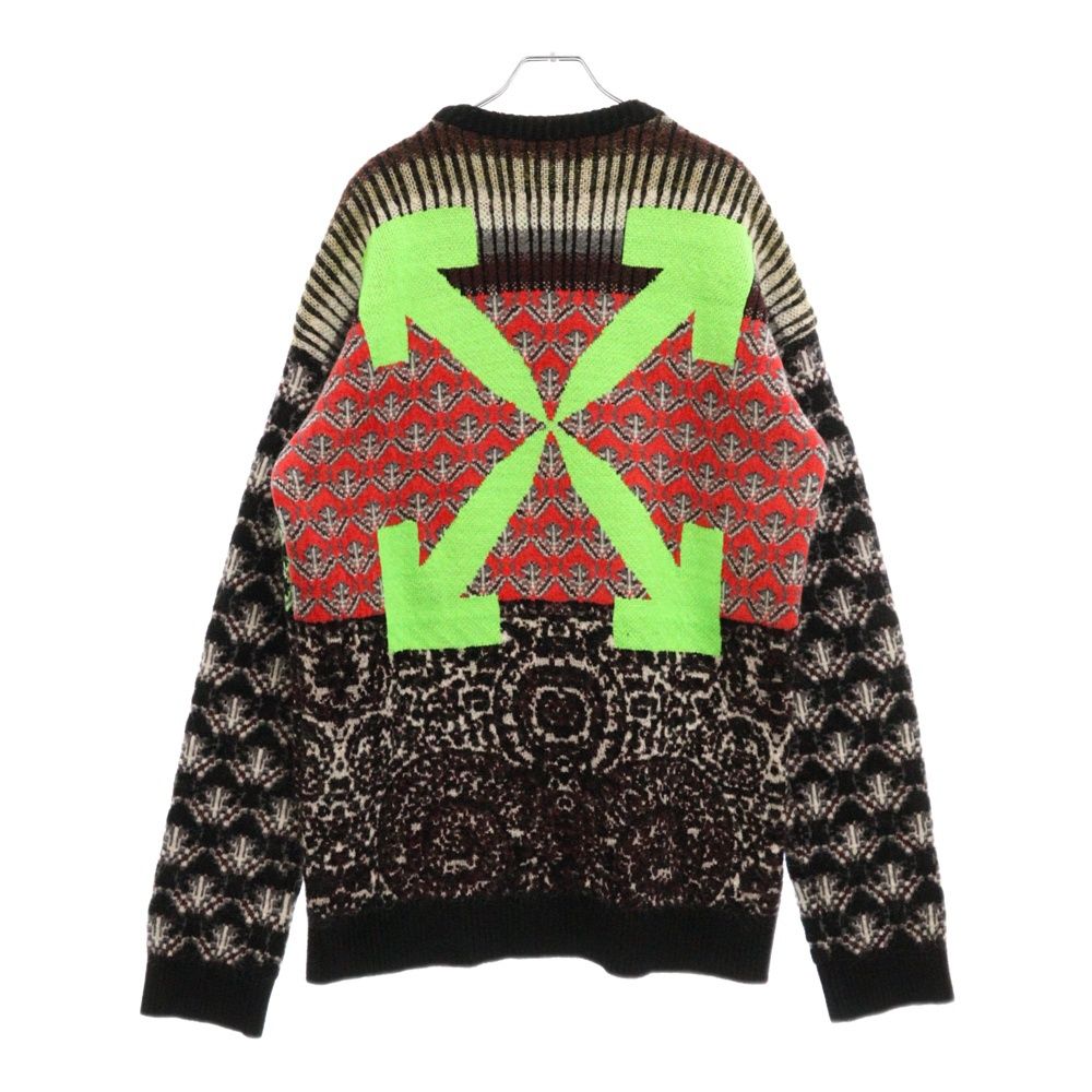 OFF-WHITE (オフホワイト) モヘア アルパカ混 クルーネック OFF-WHITE (オフホワイト) モヘア アルパカ混 クルーネック