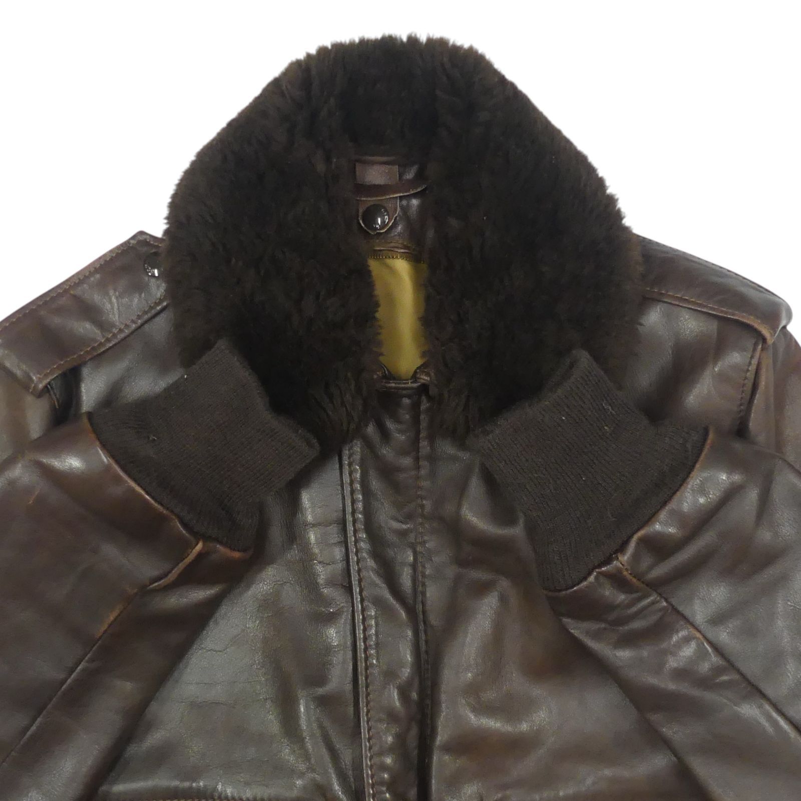 Schott ショット G-1 レザーフライトジャケット 40 茶 L ボア