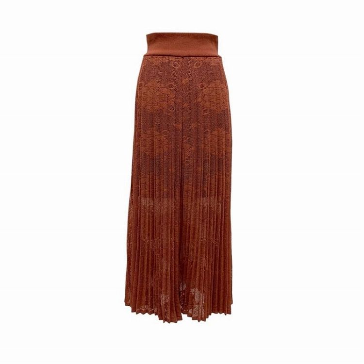 Mame Kurogouchi マメクロゴウチ Knit Jacquard Pleats Skirt
