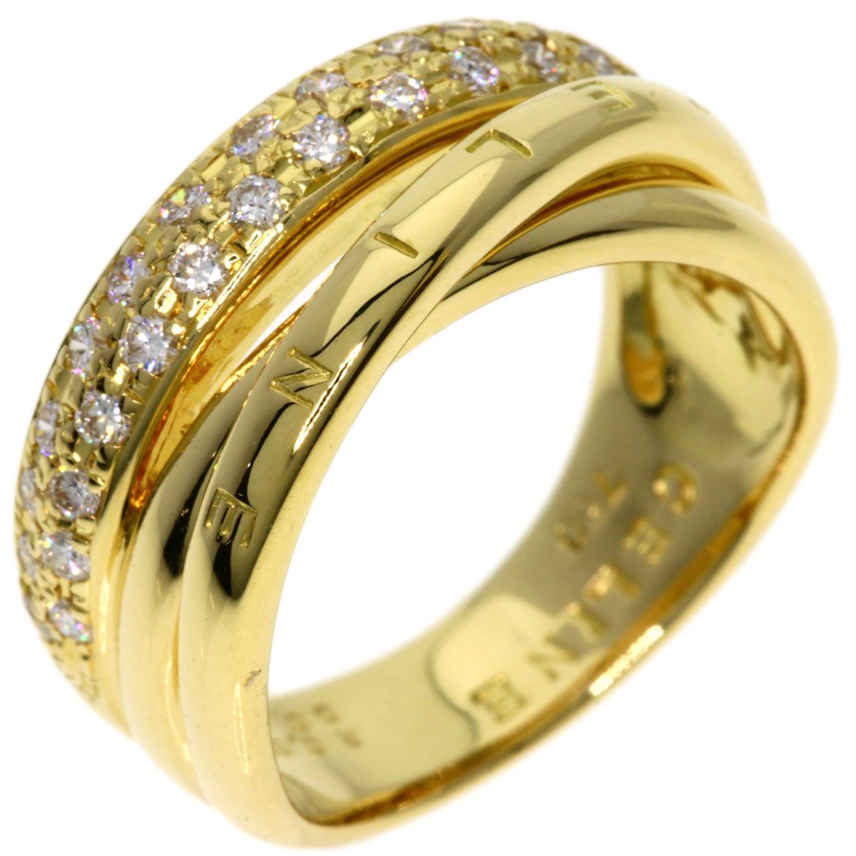 CELINE セリーヌ ダイヤモンド インナーストーン ルビー リング・指輪  