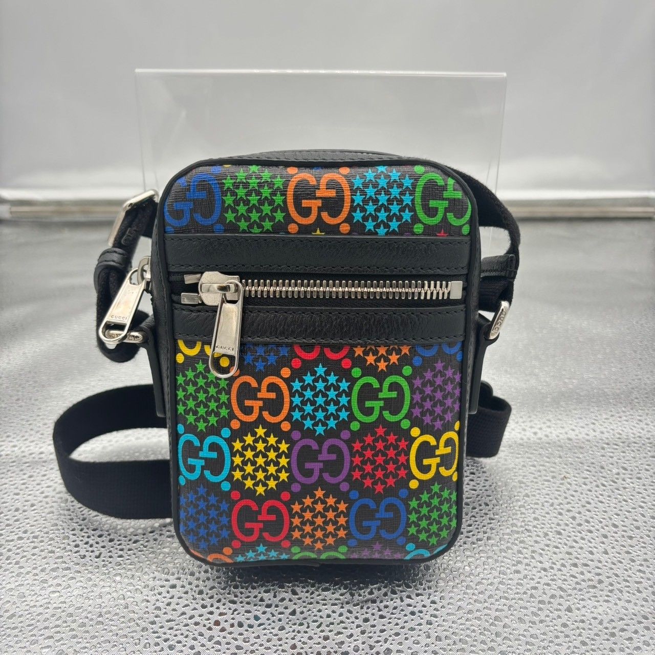 GUCCI サイケデリック ショルダーバッグ 598103 ブラック マルチ