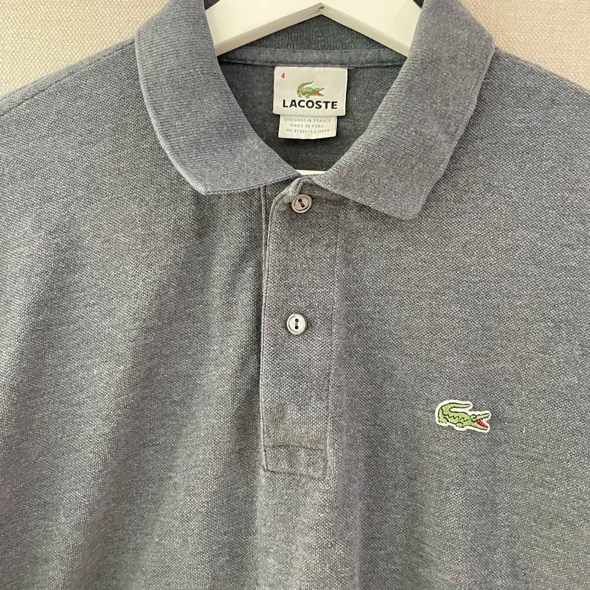 Lacoste ポロシャツ グレー made in france 80s フランス製 フレンチ