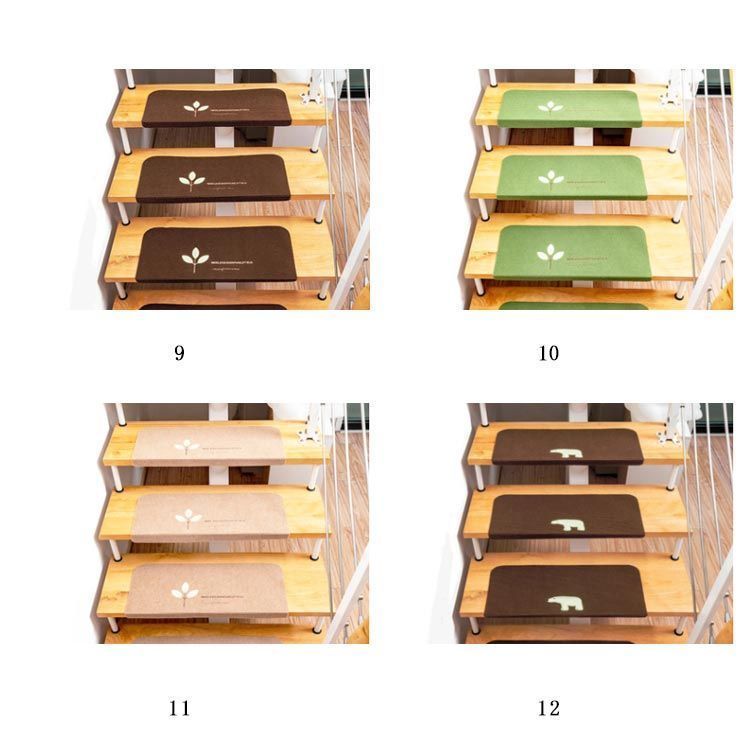 22cm防音マット蓄光式滑り止め階段敷き吸着マットキズ防止傷防止転倒防止ズレない階段カーペットマット