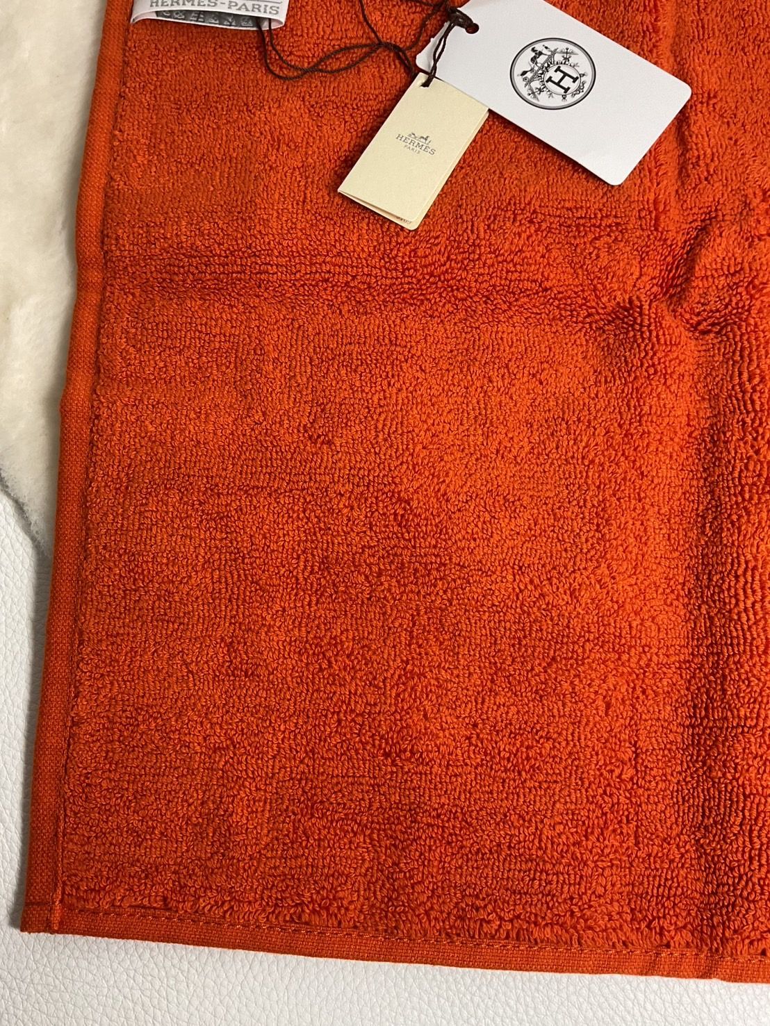 新品未使用品 HERMES オレンジ ハンドタオル - メルカリ