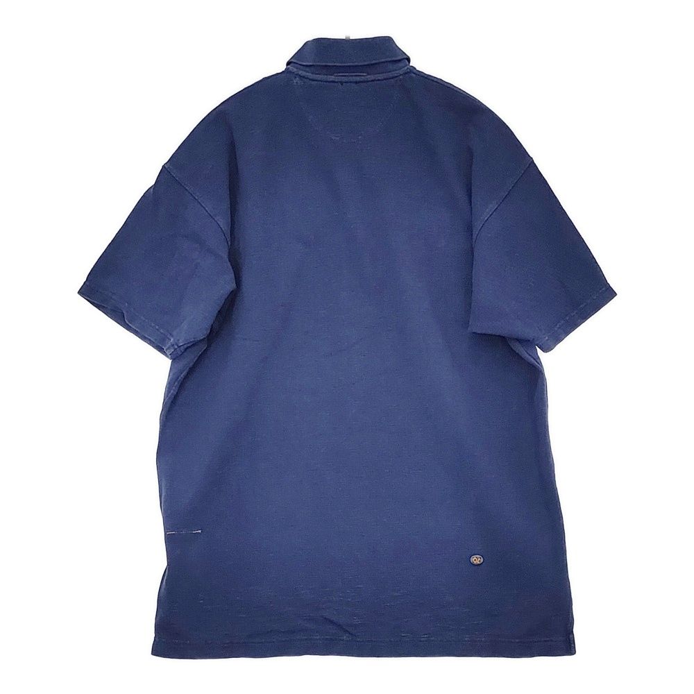 45R インディゴ　ギマ　市松ジャガード ポロシャツ 45R インディゴ ギマ 市松ジャガード ポロシャツ 45R インディゴ ギマ