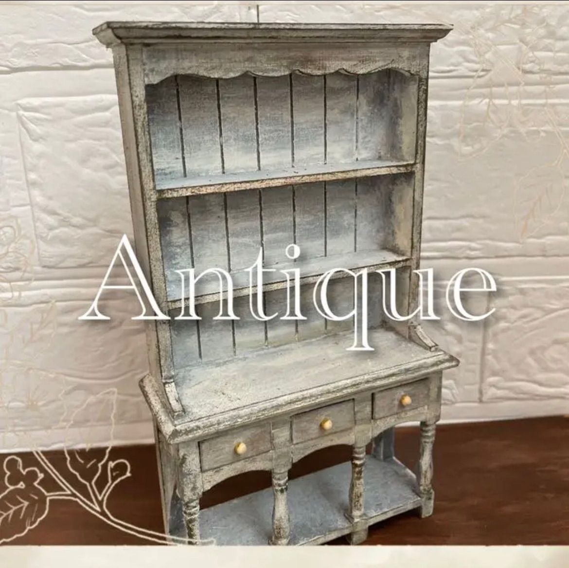 ミニチュア アンティーク 家具 食器棚 本棚 1/12ドールハウス - メルカリ