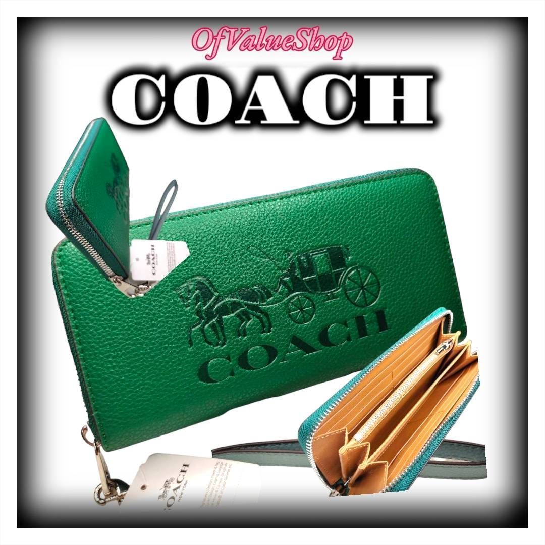 週末セール中】COACH コーチ 長財布 ロングジップアラウンドウォレット 品番:C5889 - メルカリ