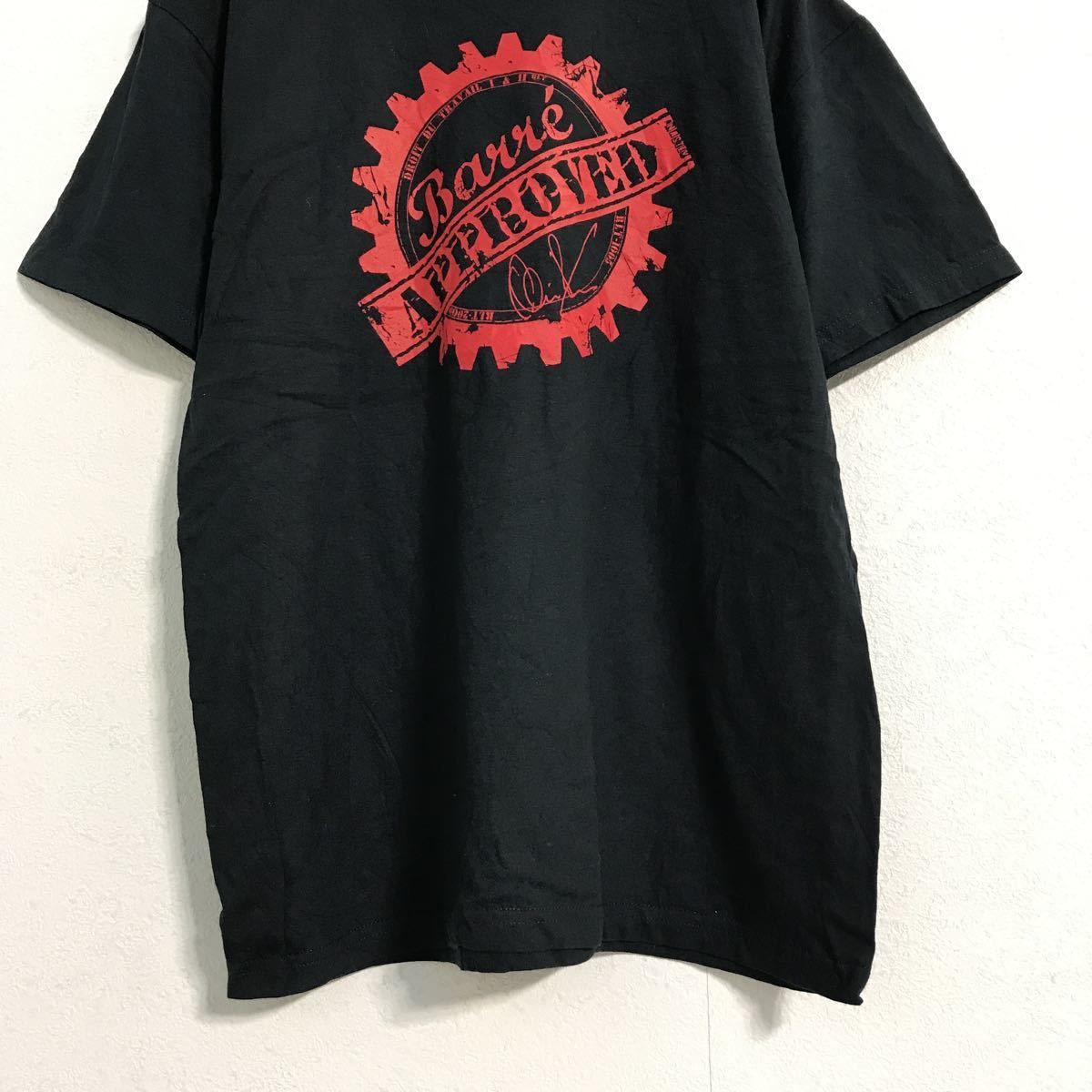 GILDAN 半袖 プリント Tシャツ Mブラック レッド ギルダン 歯車 古着卸