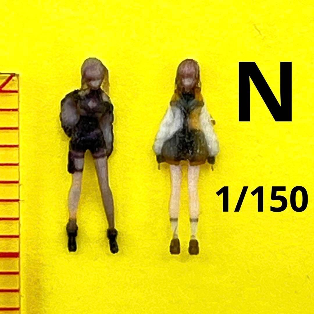 Nゲージ フィギュア2体 美少女フィギュア 完成品 1/64より小