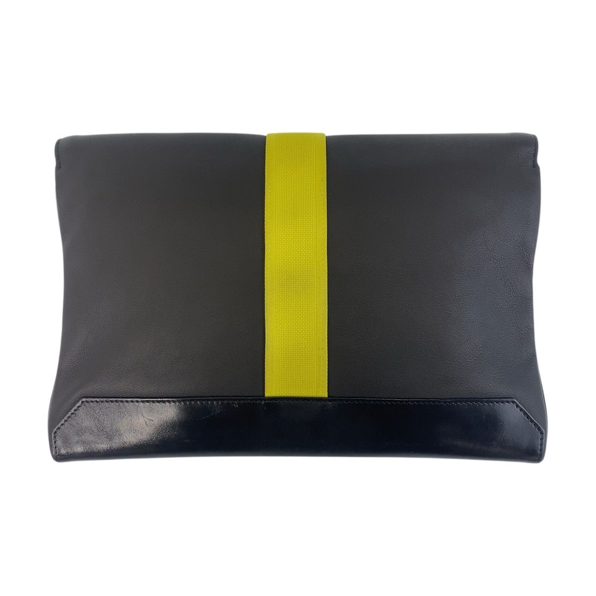 美品 HERMES エルメス シティスライド ブラック イエロー シルバー金具 