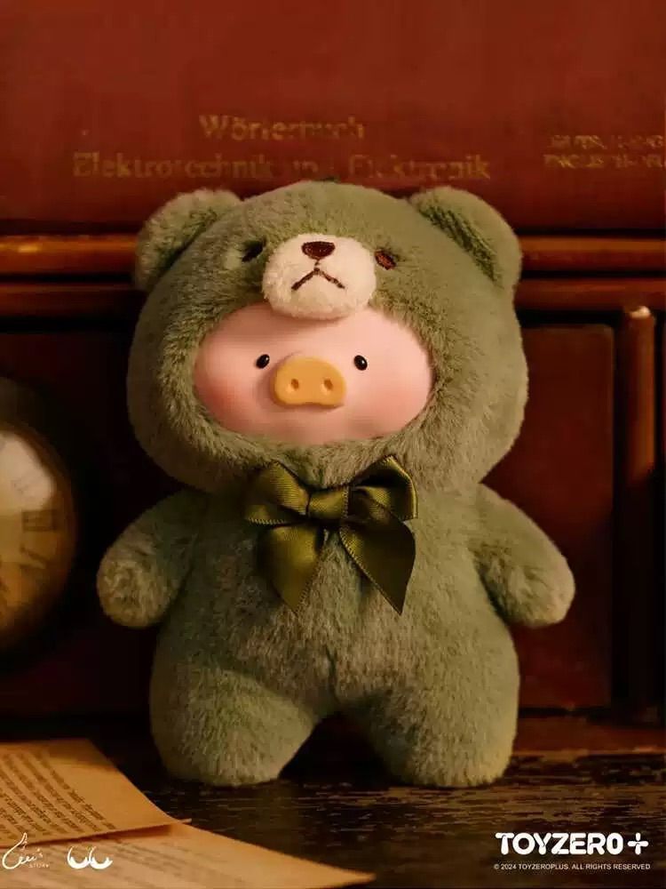 【開封済】Teddy LuLu Pig Season1 “かわいいテディの子豚” ふわふわ シリコン/ぬいぐるみペンダント キーホルダー・キーリング 置物 海外限定【モデル: 勇敢泰迪 デザイン要素：テディベアの
