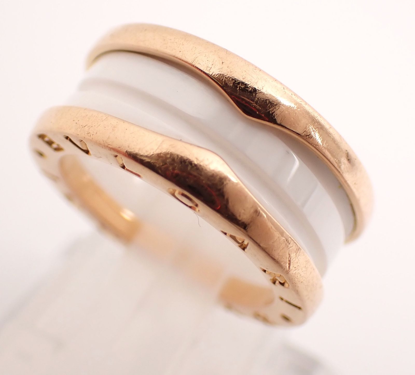 美品 BVLGARI(ブルガリ) B-zero1リング 750PG CE #48 6.9g ビー 