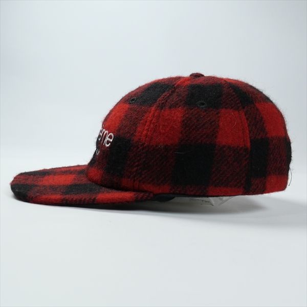 Size フリー SUPREME シュプリーム 16 AW Buffalo Plaid Wool Classic Logo 6-Panel Cap Red キャップ 赤 品-良い