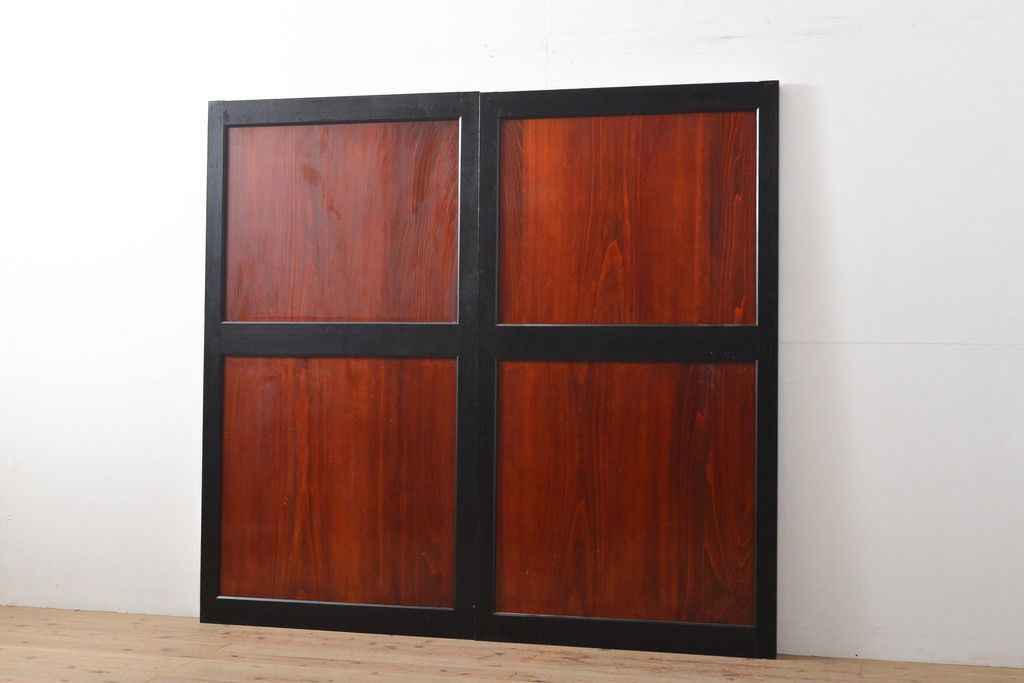 ▽現状販売▽ 帯戸2枚セット 和製アンティーク 古民家風 板戸 引き戸