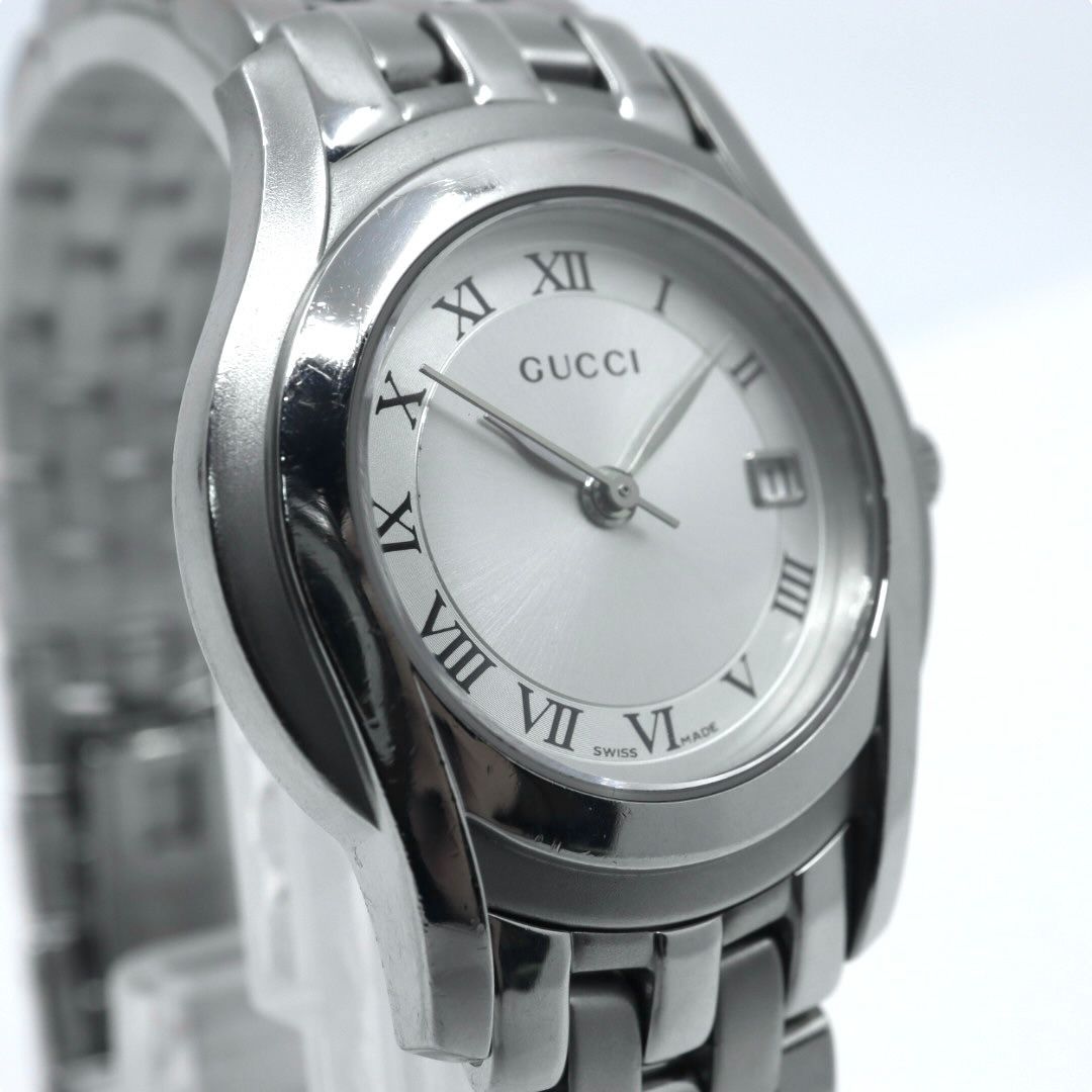 525 新品電池 ◇【電池交換済 稼働品】GUCCI グッチ 5500L シルバー