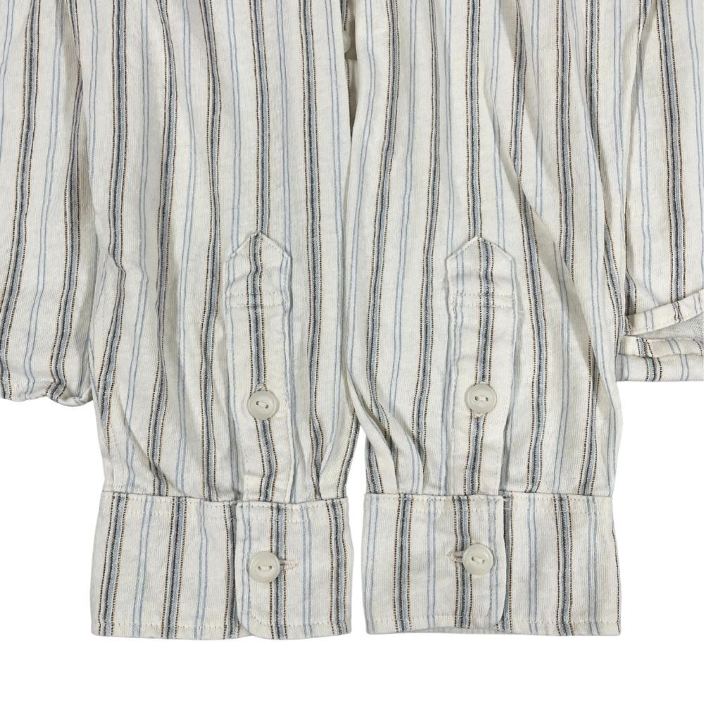 RRL ダブルアールエル ストライプド リネン バンドカラー