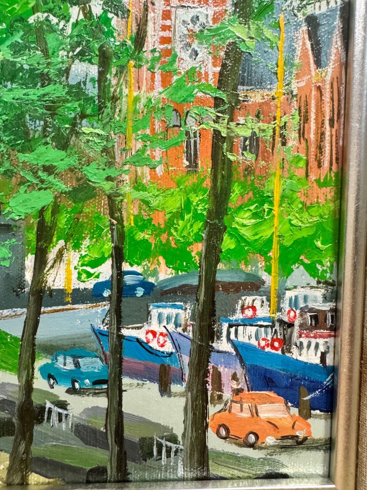 油絵　 真作　直筆サイン入り　1号8万2千円の画家　F6号 真作 山田一夫 油絵 アムステルダム 直筆サイン入り 真作本物