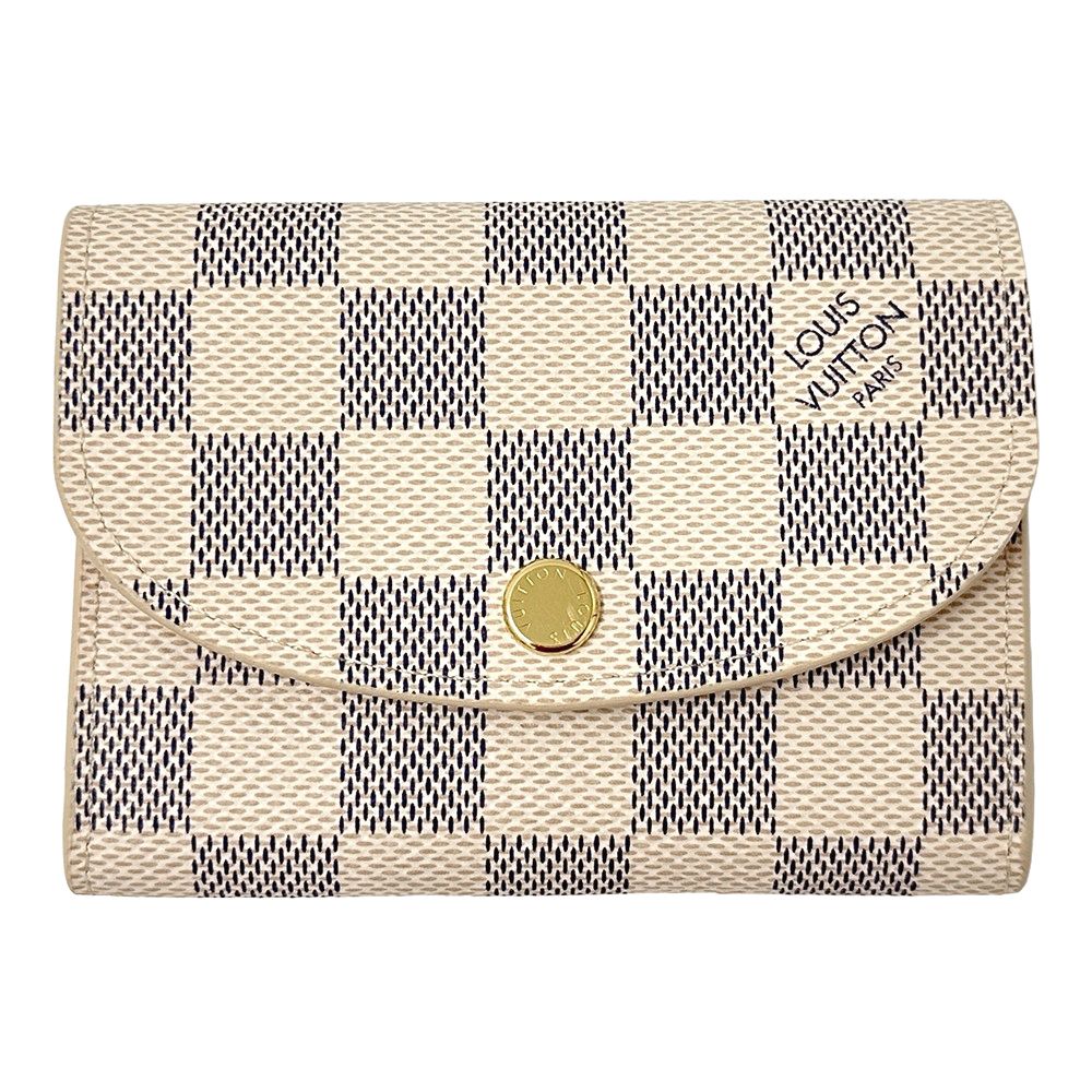 ルイ ヴィトン LOUIS VUITTON 財布 ダミエ アズール レディース ブランド コインケース ポルトモネ ロザリ ローズバレリーヌ N61276 ホワイト ピンク ミニ財布 コンパクト おしゃれ