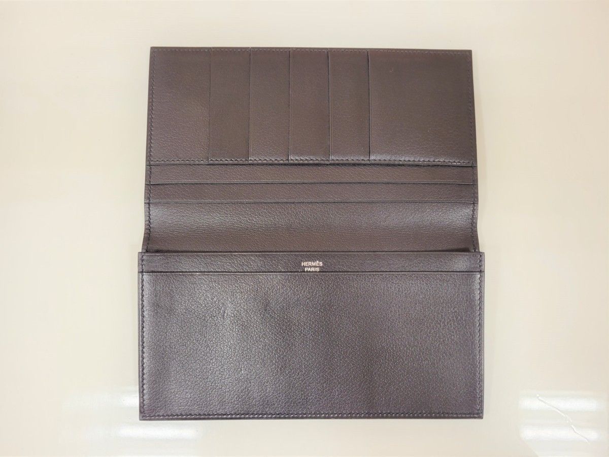 エルメス HERMES MC2 フレミング 二つ折り長財布 ブラック X刻印