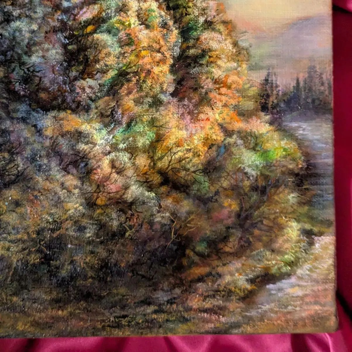 風景画　一点物　油絵　インテリア　painterTMK真筆 幸運の木 風景画 一点物 油絵 インテリア painterTMK真筆 幸運の木