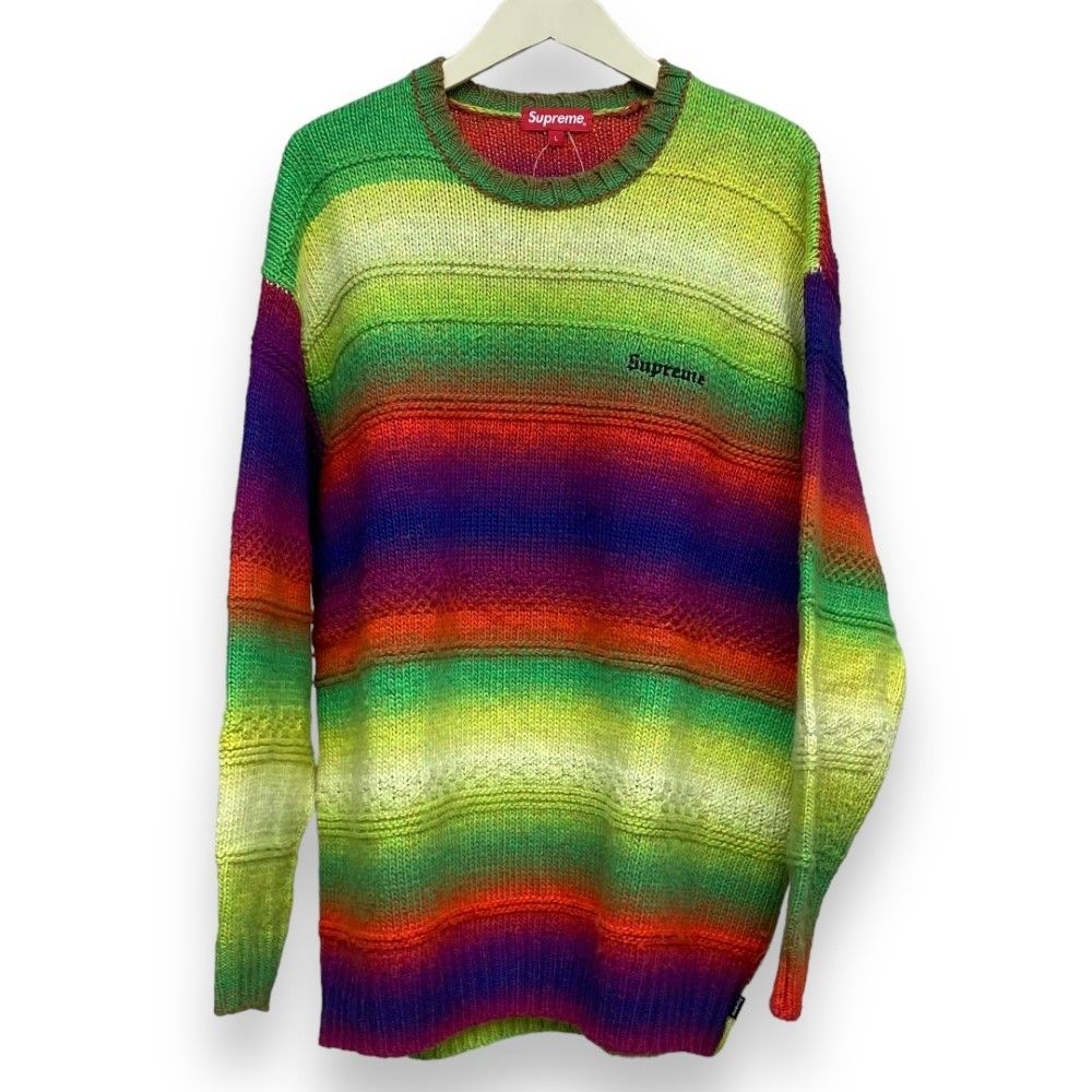 SUPREME 22AW Gradient Stripe Sweater セーター Lサイズ - メルカリ