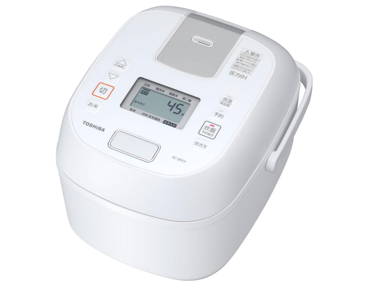 5営業日で発送 TOSHIBA 東芝 推奨品 東芝 RC-6PXV W 圧力IH炊飯器 炎匠炊き 3.5合炊き ホワイト RC6PXV W RC-6PXV