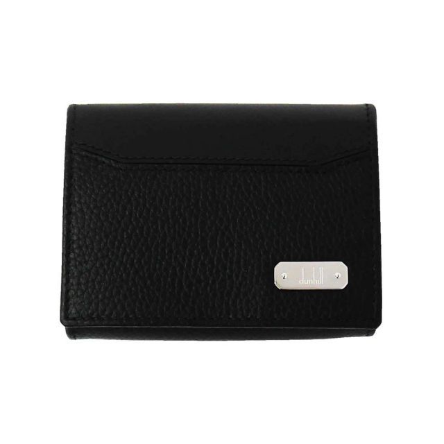 【未使用品】 dunhill ファスナーコインケース 黒 dunhill コインケース 「DUNHILL/ダンヒル」本革 ロゴ刻印メタル
