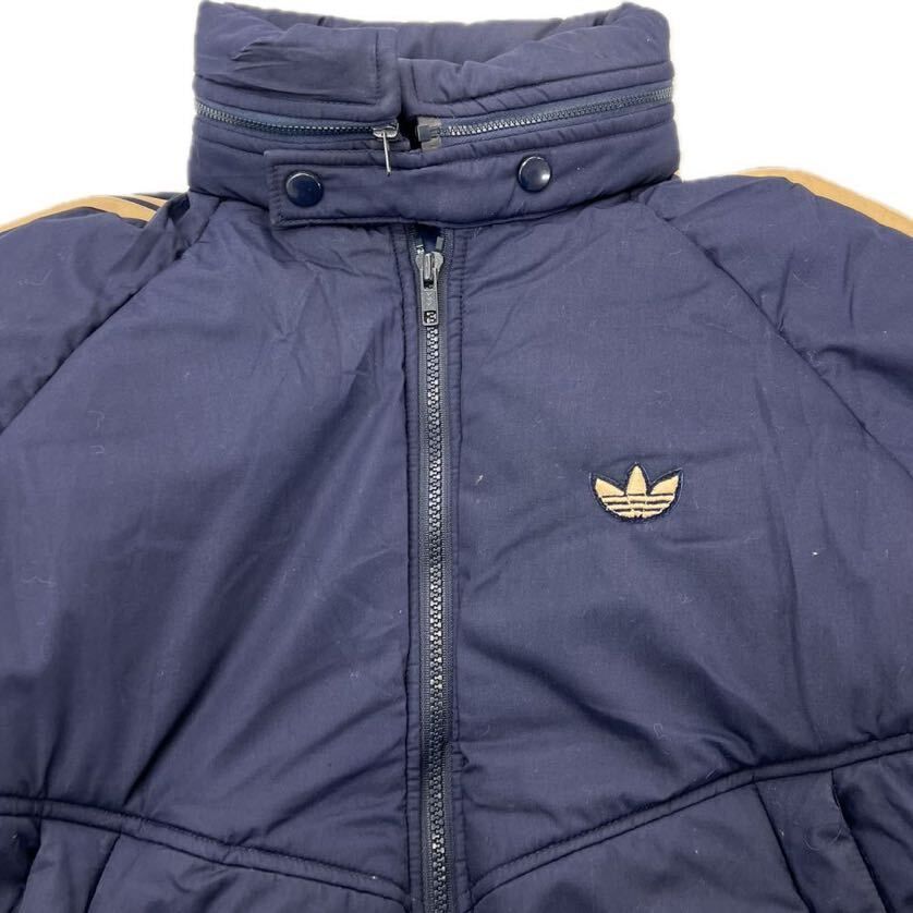 80s ☆ adidas 西ドイツ トレフォイル ロゴ 中綿 ジャケット ブルゾン 