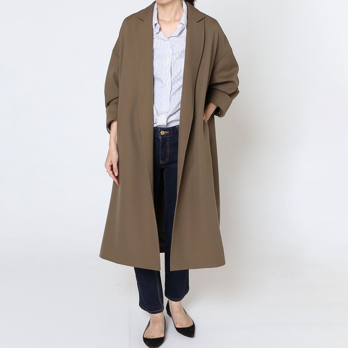 美品 ミューズ ドゥーズィエムクラス ボタニーツイル オーバーコート 石原さとみ DEUXIEME CLASSE - ドゥーズィエムクラス ボタニーツイルコート