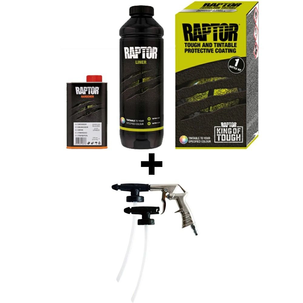 RAPTOR ラプターライナー TINTABLE 1L キット - ENDOX ノンクリーン UBSピストル ガンセット ガン1個 ボディパーツ2個 特別セット