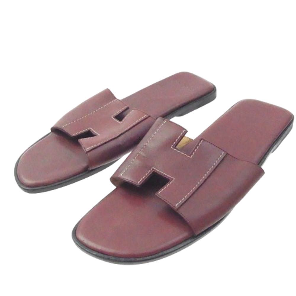 HERMES 新作 サンダル 本革レザー パリバックル Hロゴ Joao HERMES 最新作 サンダル 本革レザー 黒 パリバックル Hロゴ Joao