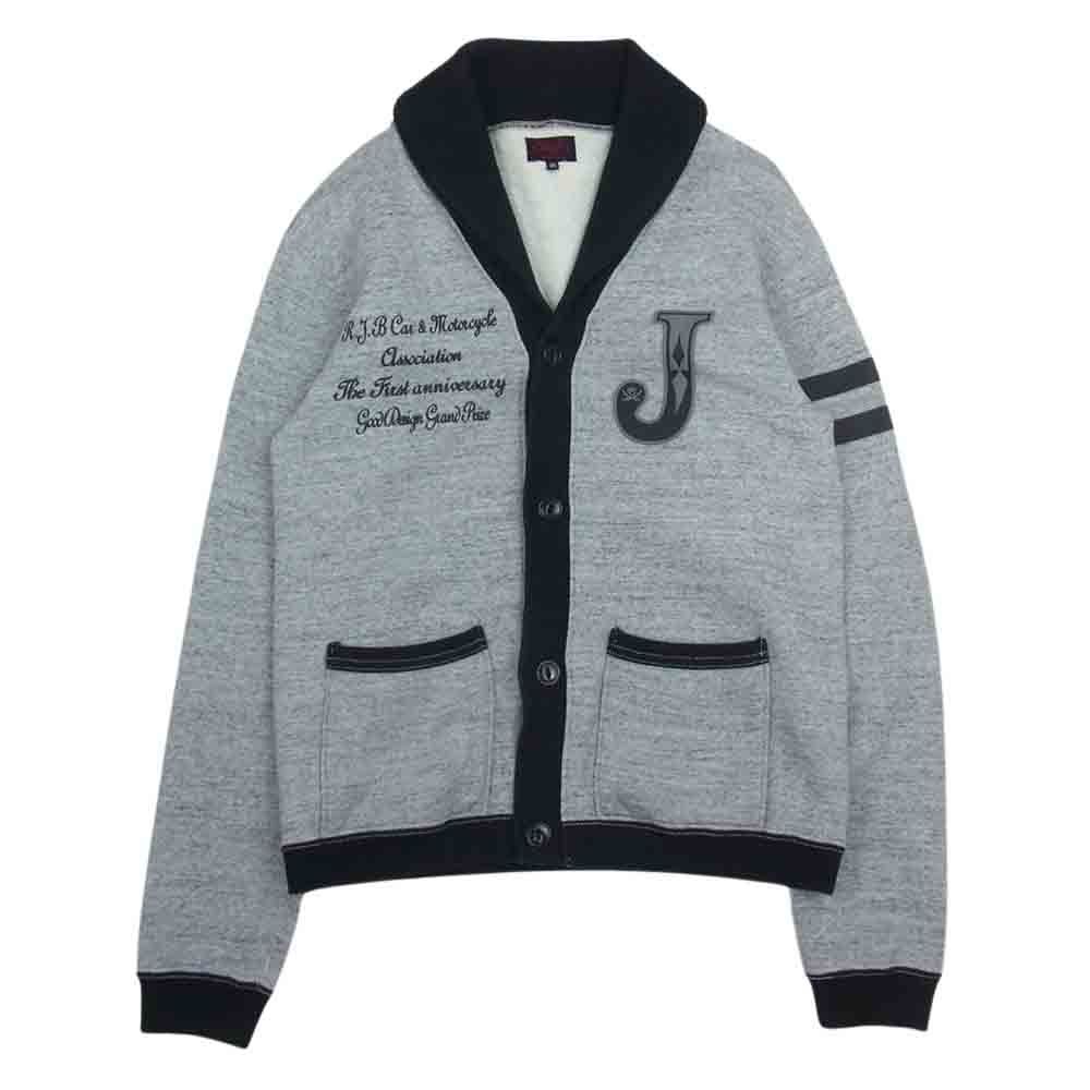 R.J.B アールジェイビー Clippers J ロゴ カーディガン グレー系 36【中古】